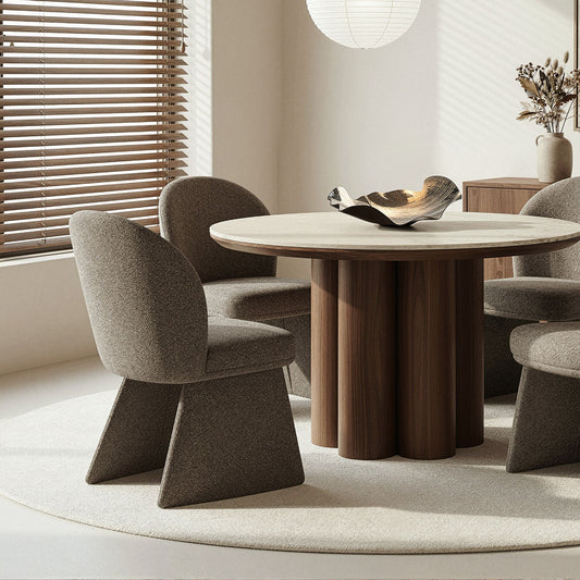 Upholstered Dining Chair in Brown – 19.75" Wide
