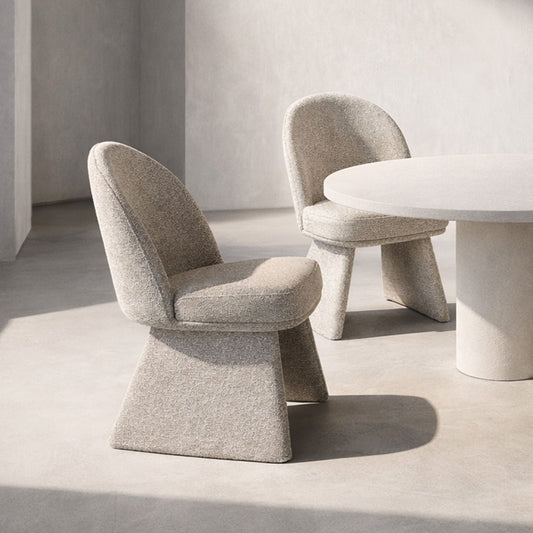 Upholstered Dining Chair in Beige – 19.75" Wide