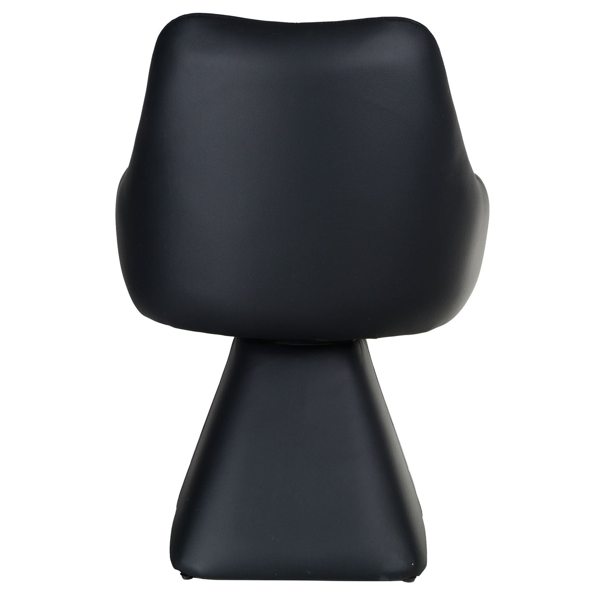 Faux Leather Swivel Dining and Accent Chair in Black