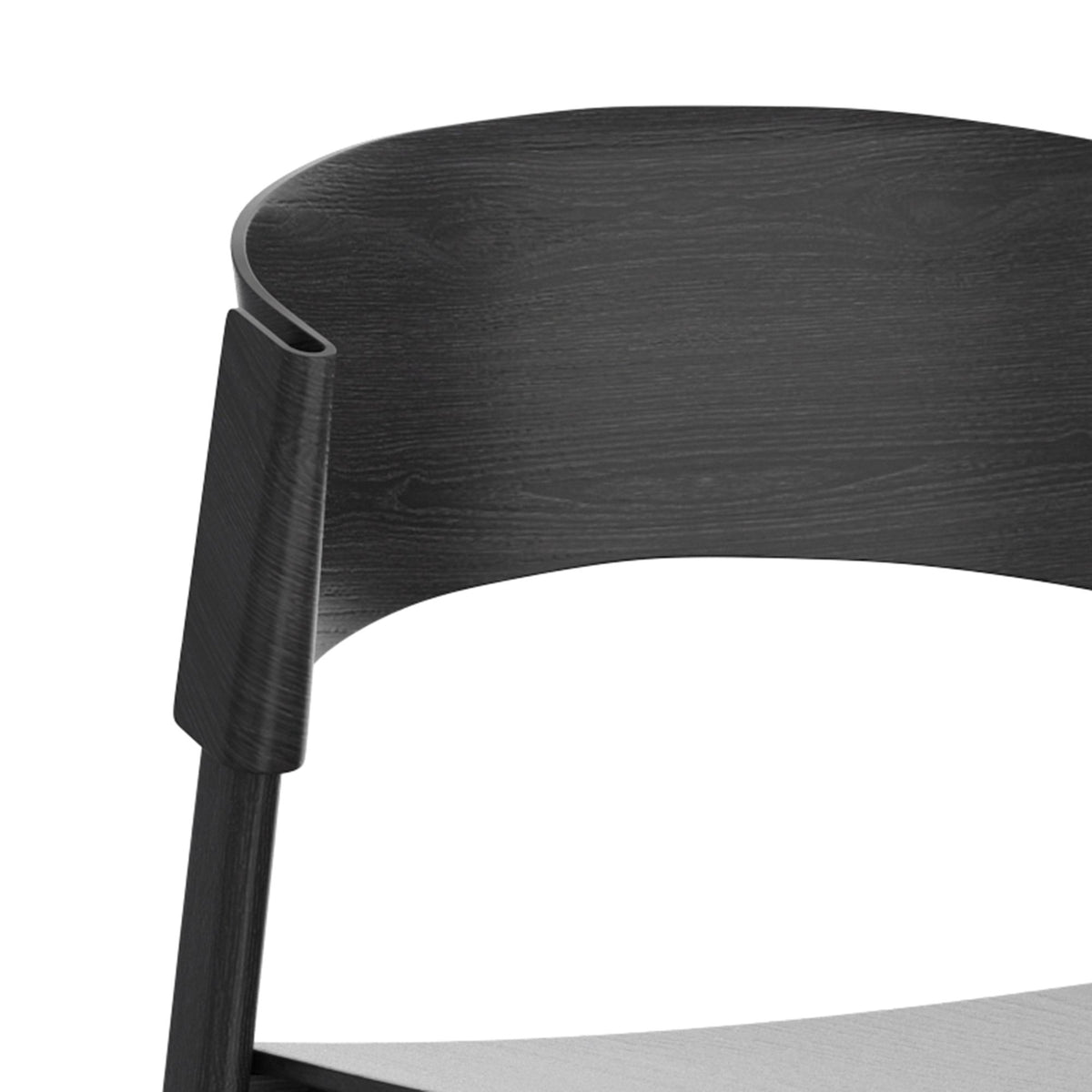 Stackable Solid Wood Dining Chair, Set of 2 in Black