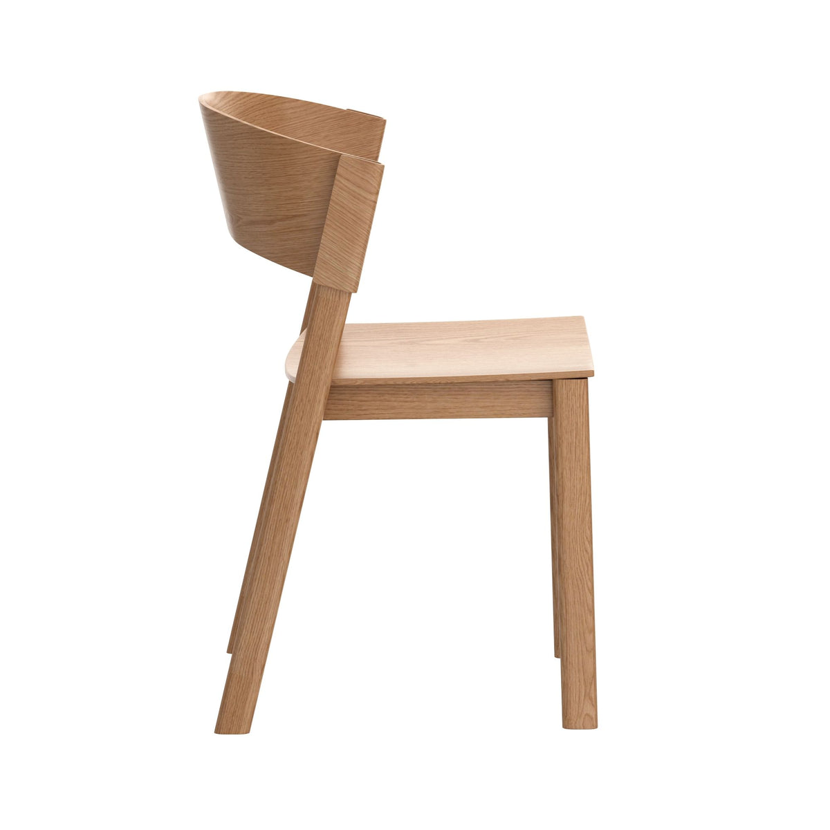 Stackable Solid Wood Dining Chair, Set of 2 in Natural
