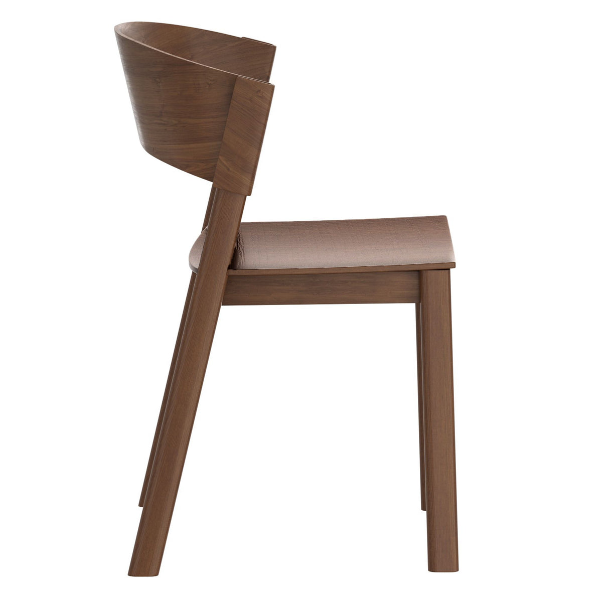 Stackable Solid Wood Dining Chair, Set of 2 in Walnut