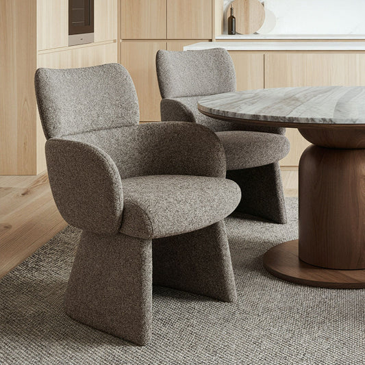 Upholstered Dining Chair in Brown – 23" Wide