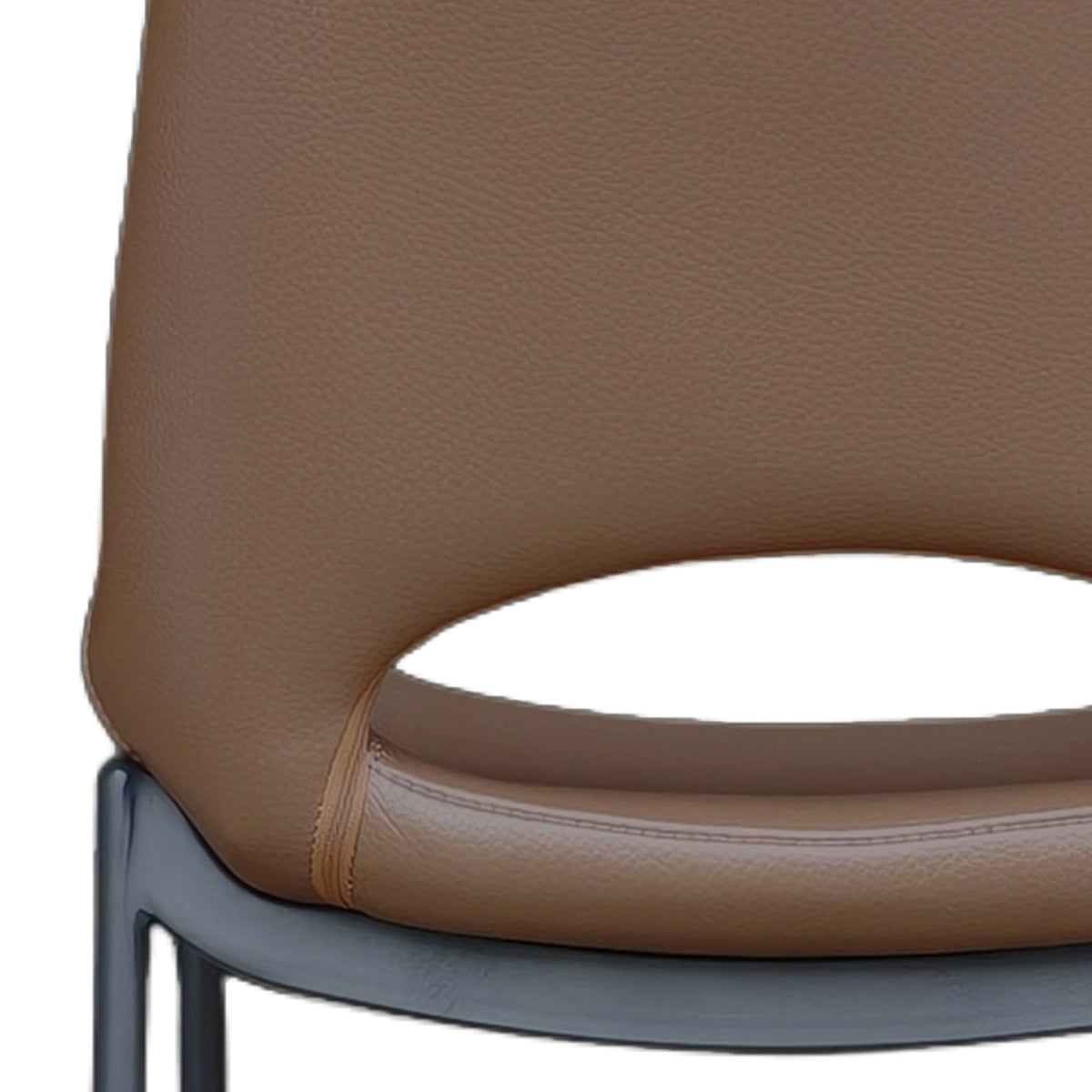 Faux Leather 26" Counter Stool in Saddle and Black