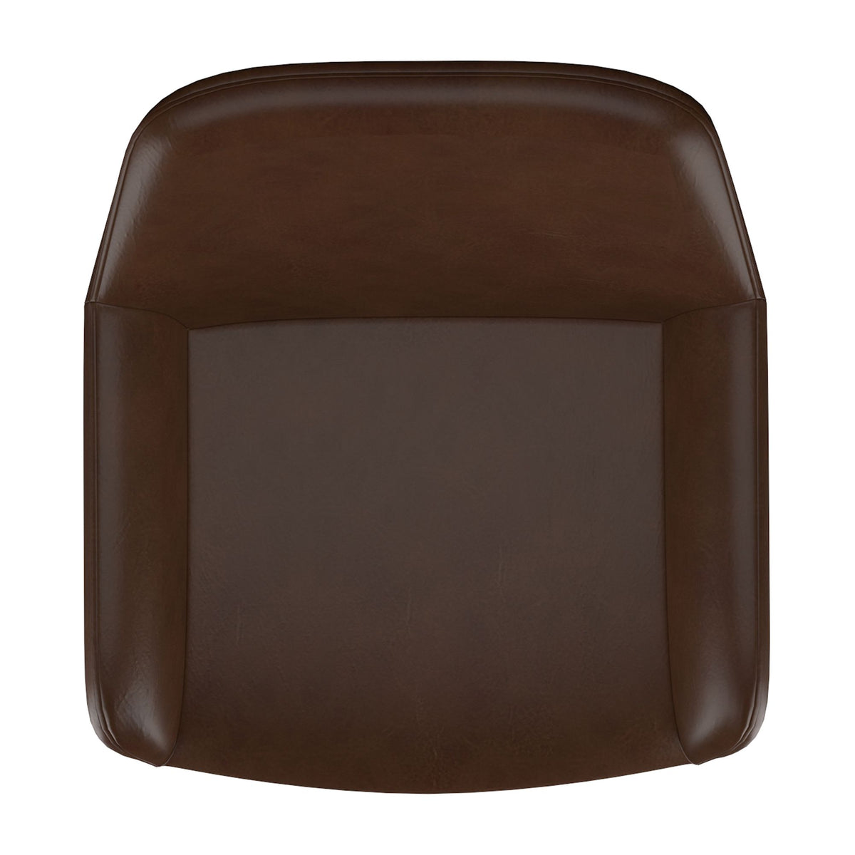 Faux Leather 26" Counter Stool, Set of 2 in Brown PU and Black