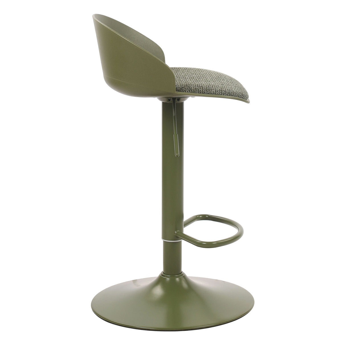 Upholstered Adjustable Air-Lift Stool, Set of 2 in Green