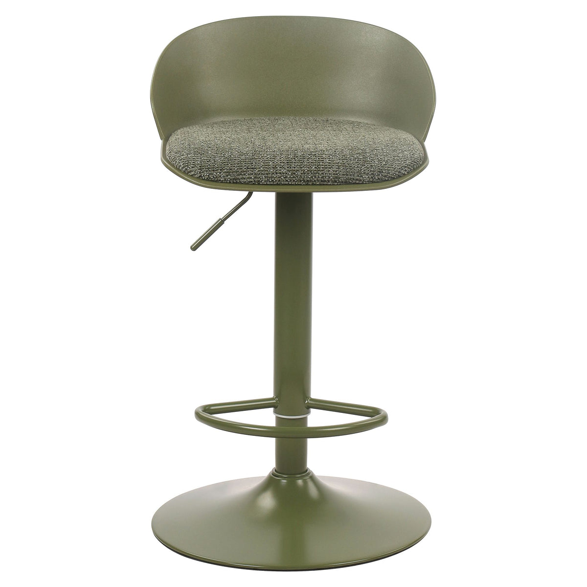 Upholstered Adjustable Air-Lift Stool, Set of 2 in Green