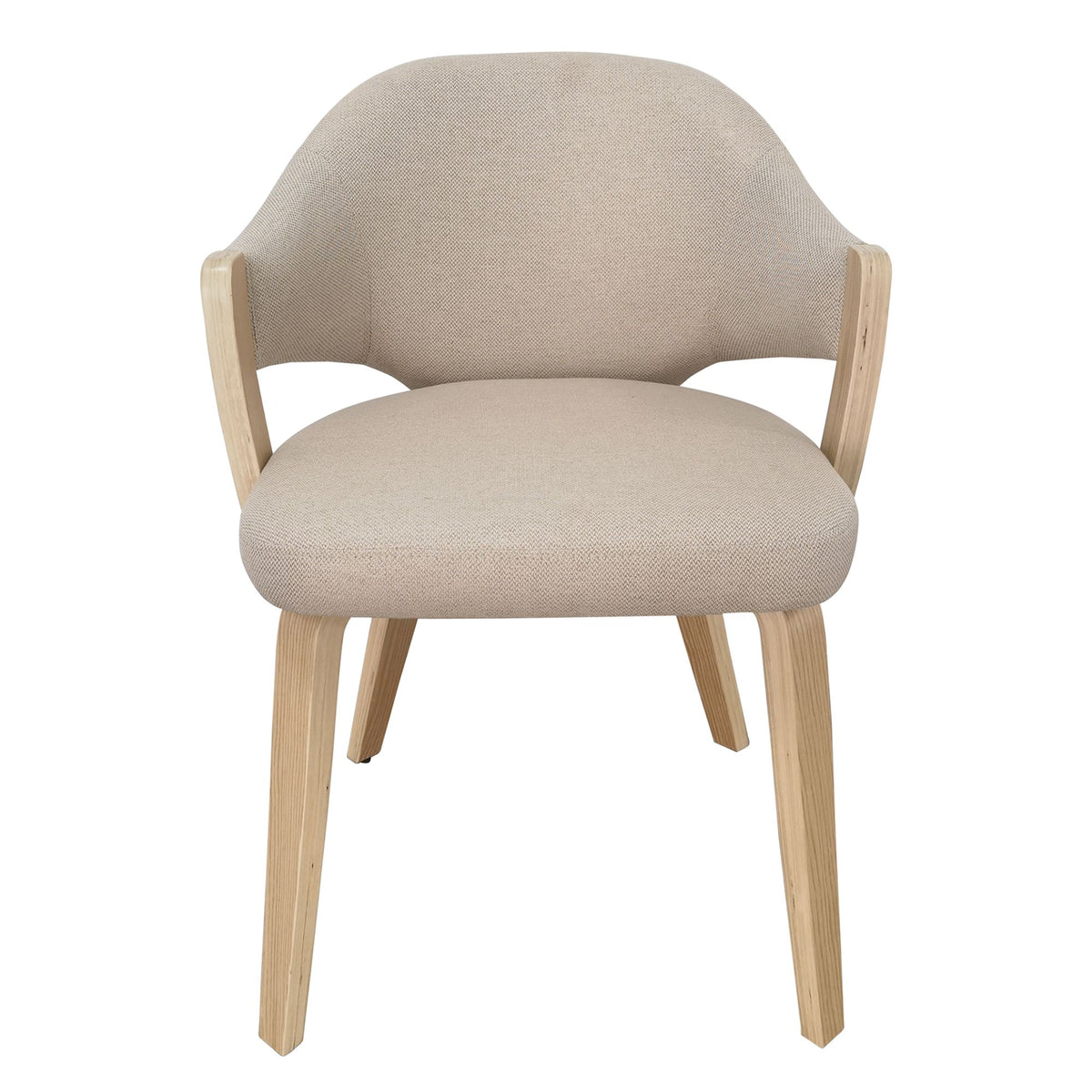 Sintered Stone 5-Piece Dining Set, Travertine Table and Toffee/Natural Chairs