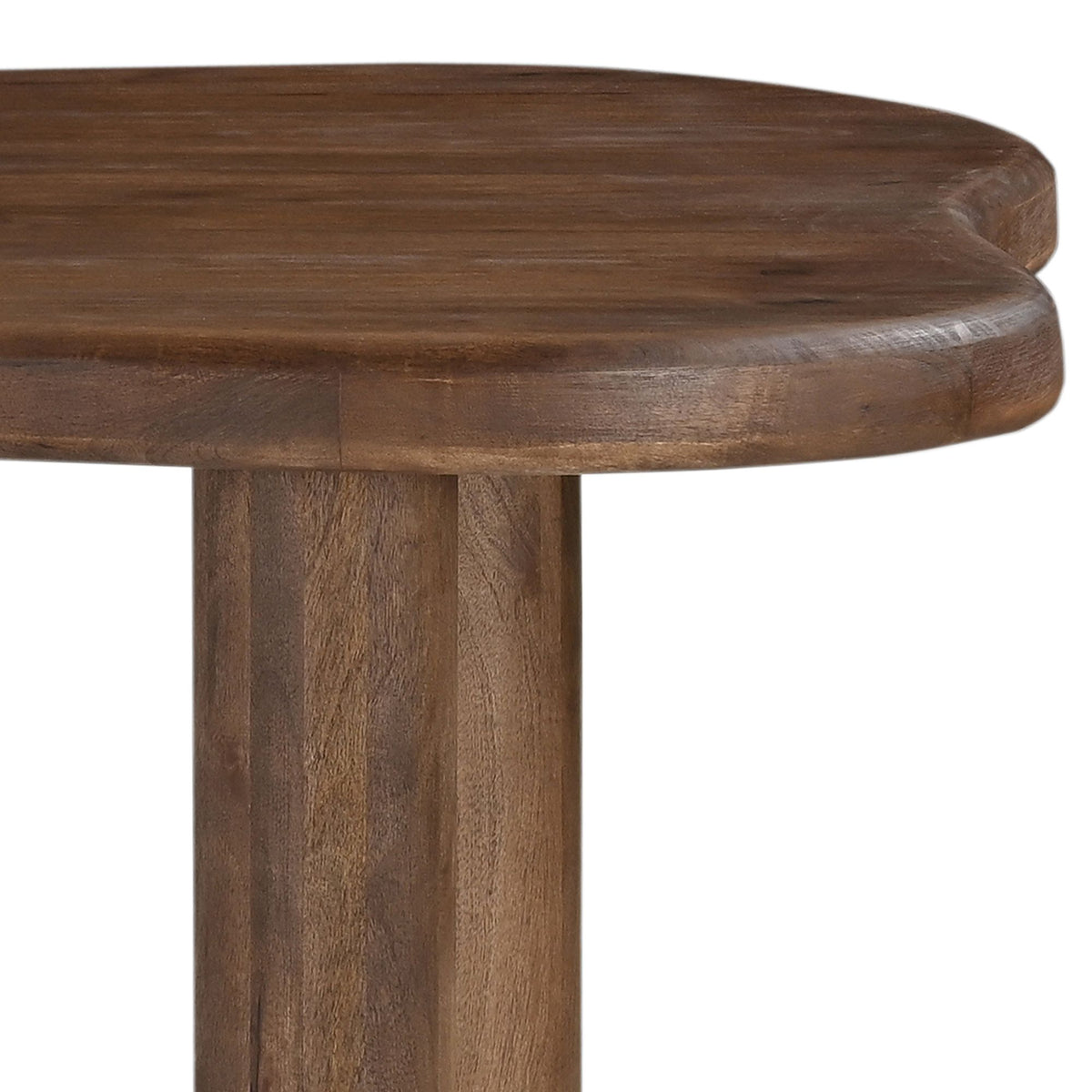 Solid Wood 7-Piece Dining Set, Walnut Table and Beige Chairs
