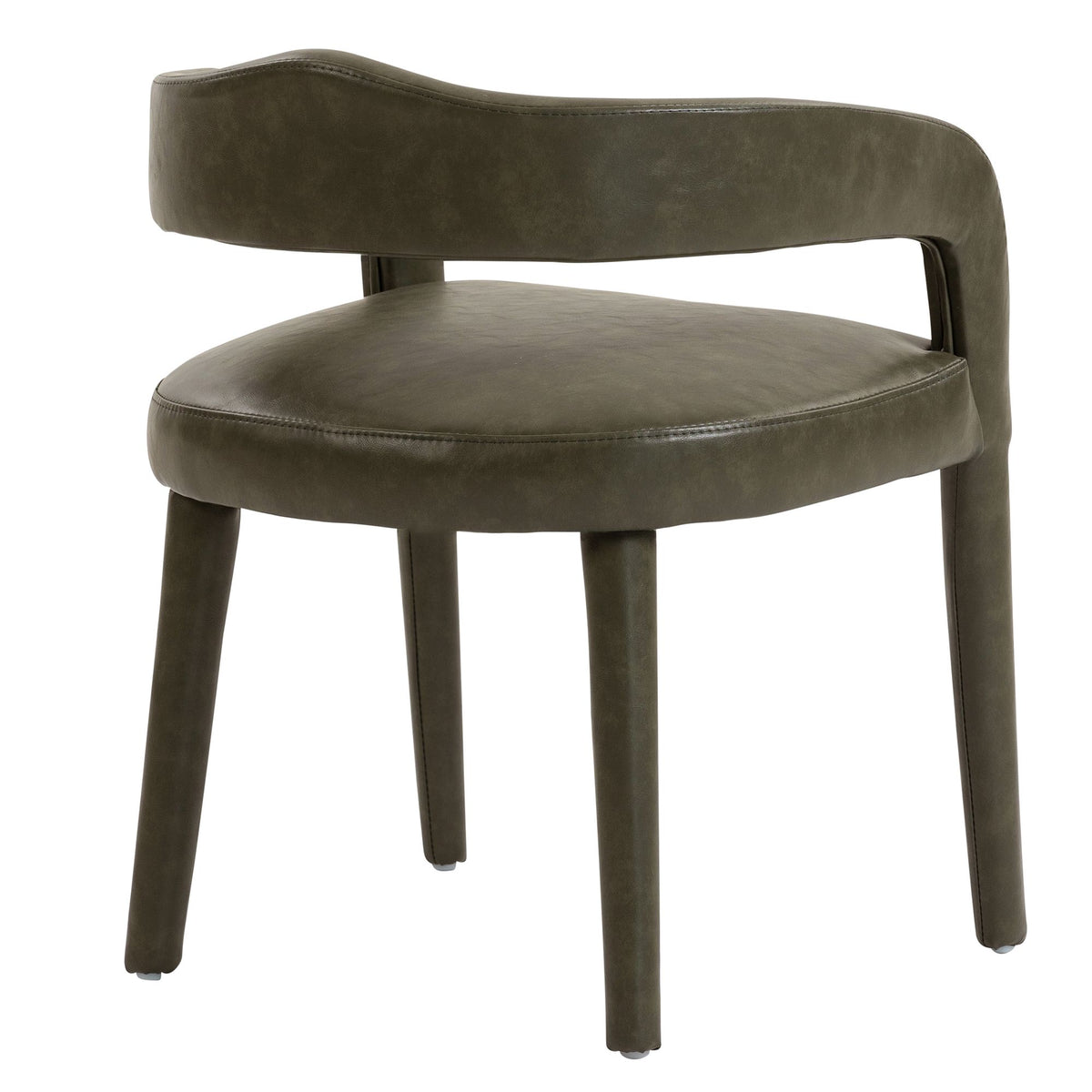 Solid Wood 7-Piece Dining Set, Walnut Table and Moss Chairs
