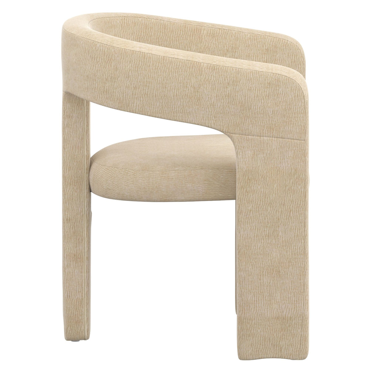 Concrete 7-Piece Dining Set, Travertine Table and Beige Chairs