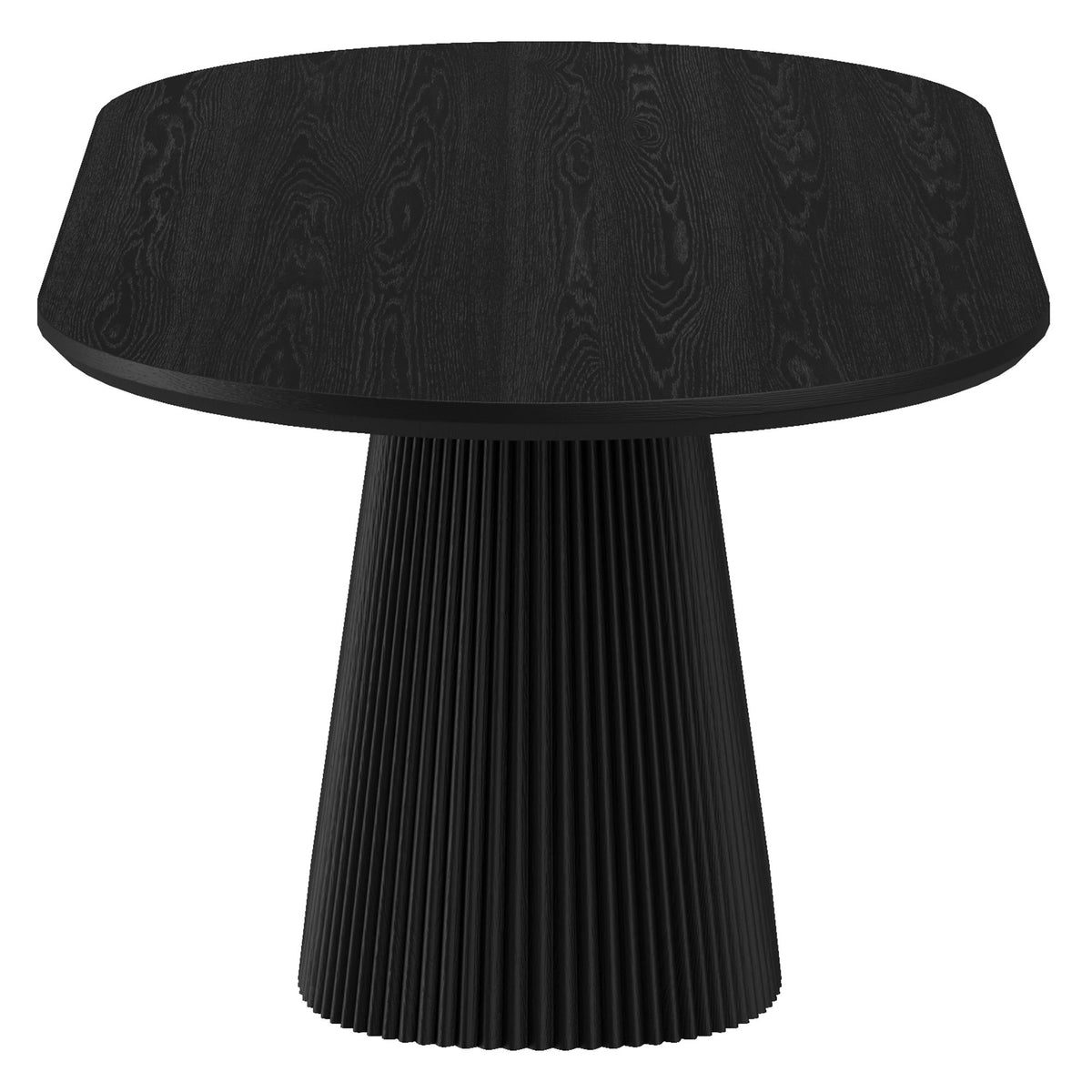 Wood 7-Piece Dining Set, Black Table and Dark Walnut Chairs