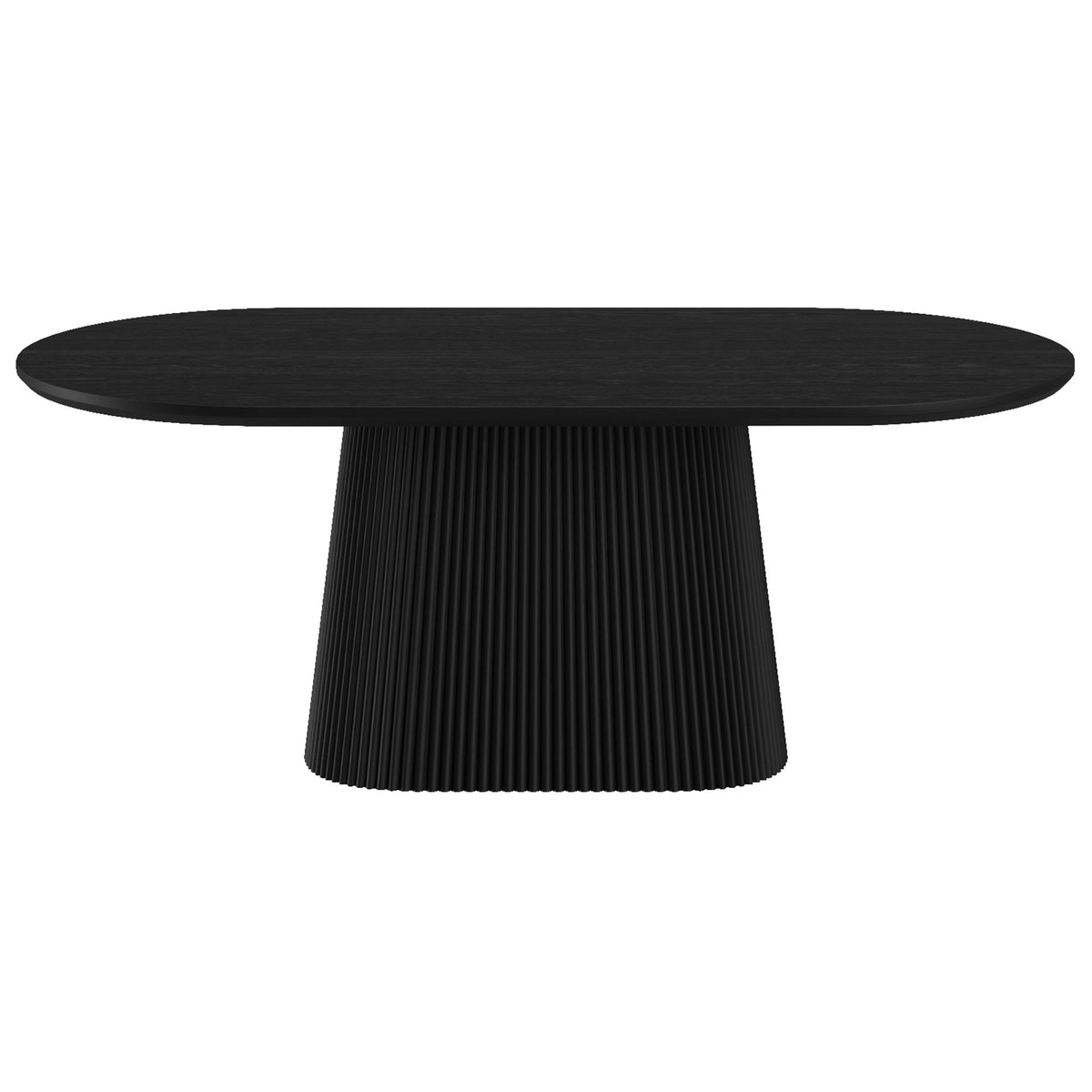 Wood 7-Piece Dining Set, Black Table and Dark Walnut Chairs