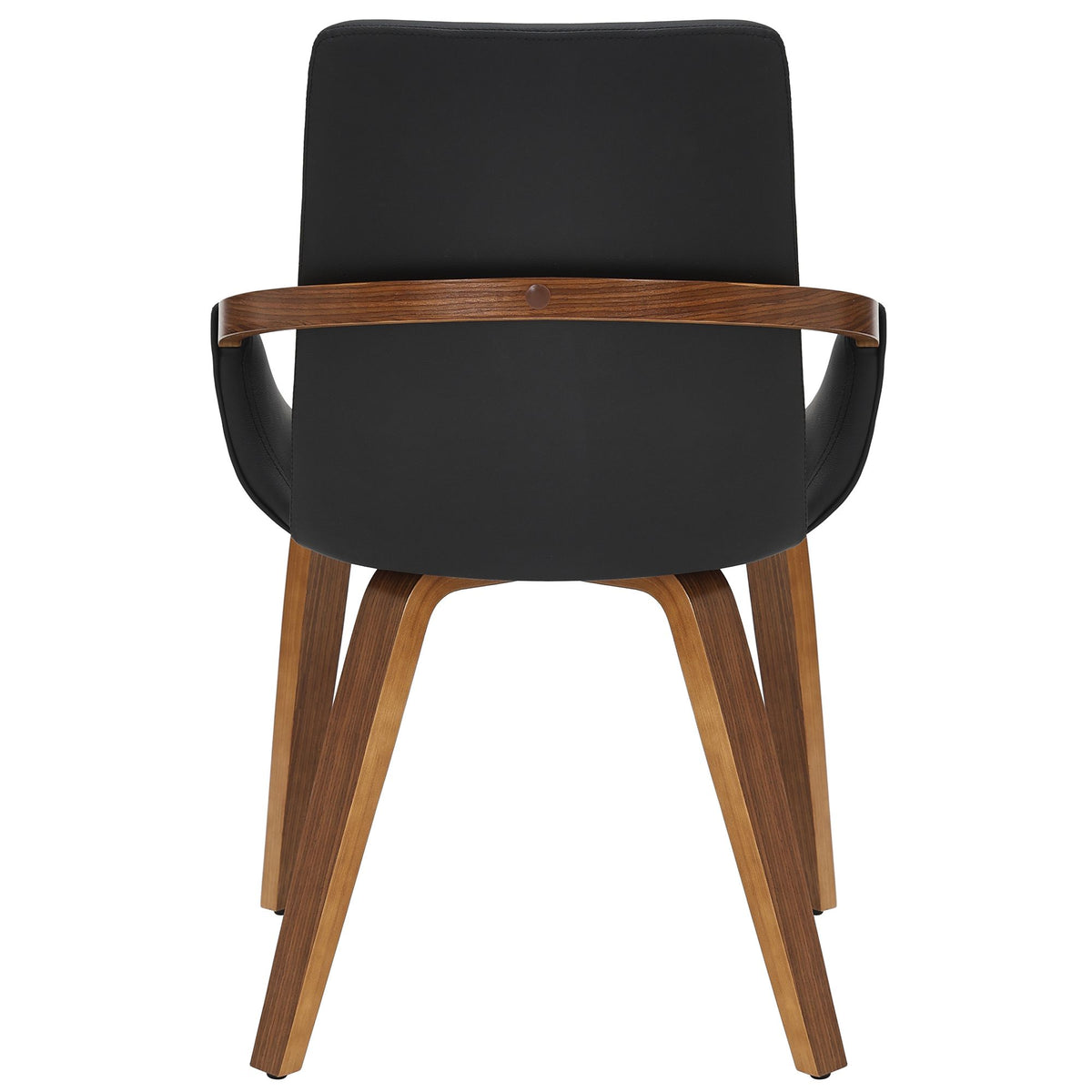 Wood 7-Piece Dining Set, Black Table and Dark Walnut Chairs