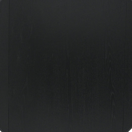 Wood Round 3-Piece Dining Set, Black Table and Black Chairs
