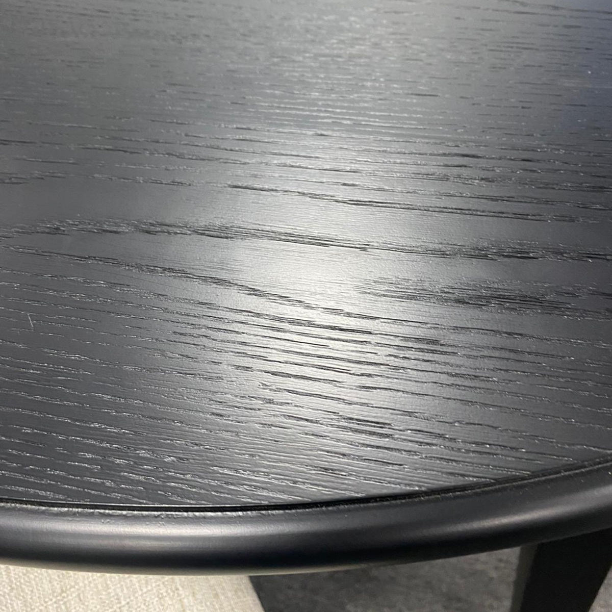 Wood Round 3-Piece Dining Set, Black Table and Black Chairs