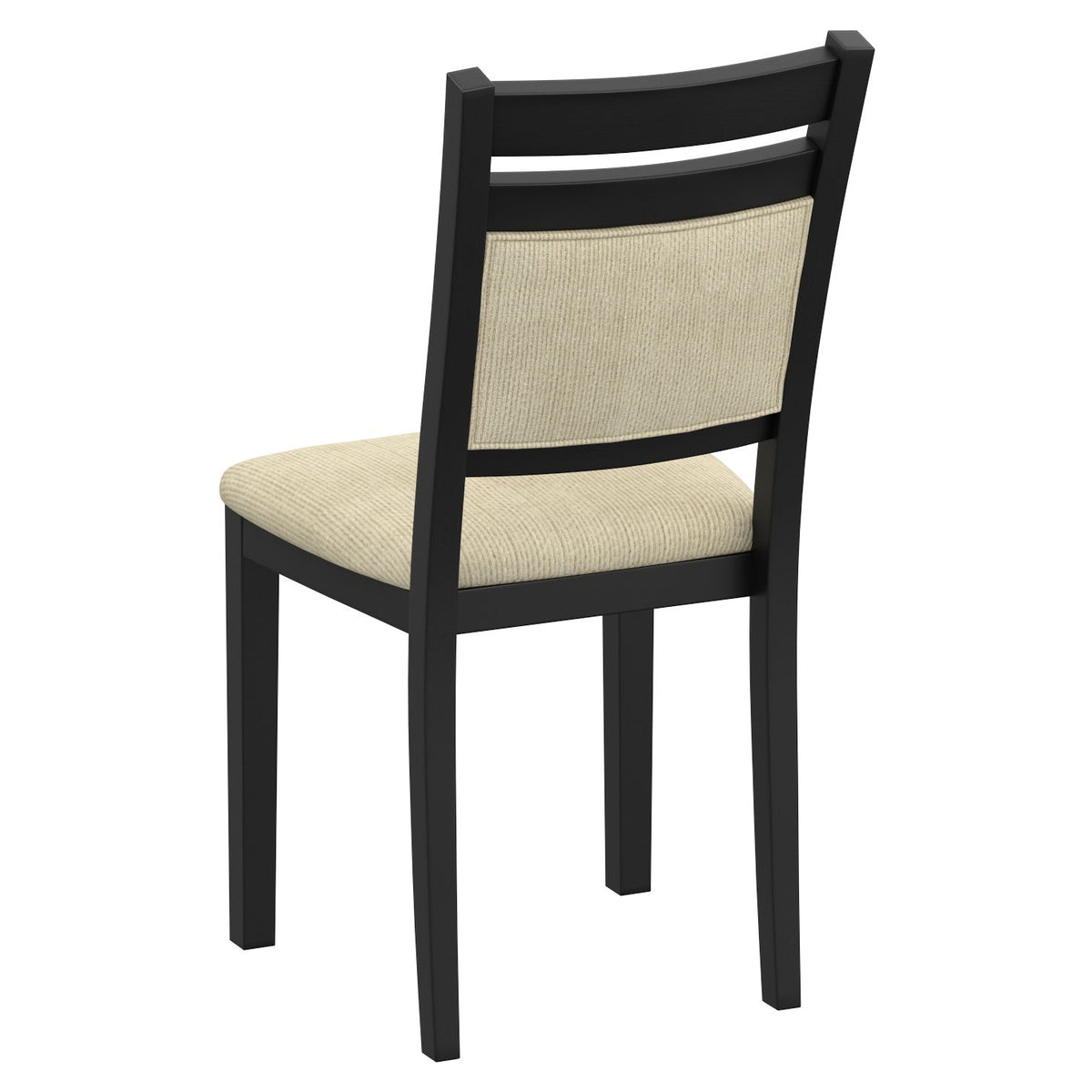 Wood Round 3-Piece Dining Set, Black Table and Black Chairs