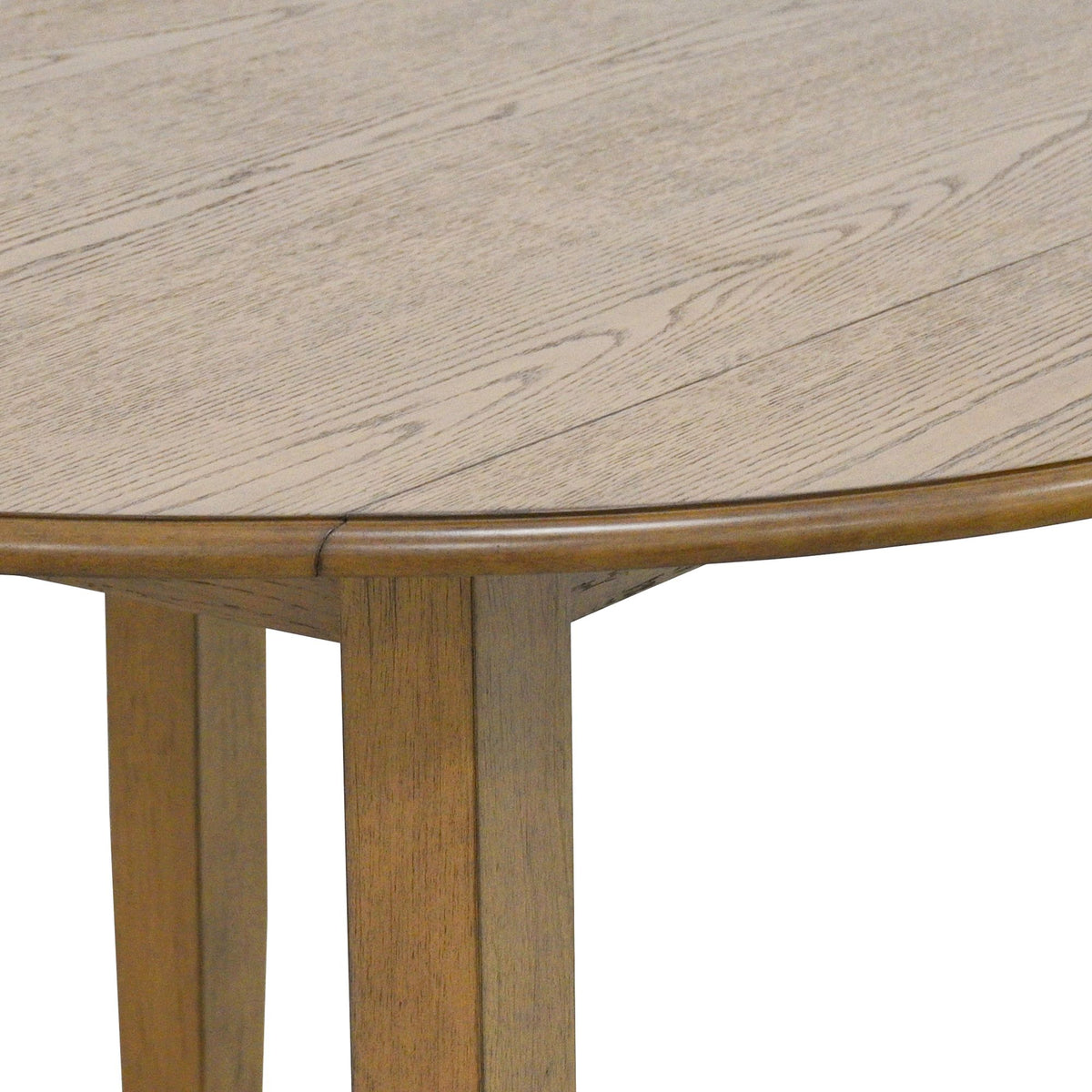 Wood Round 5-Piece Dining Set, Walnut Table and Walnut Chairs