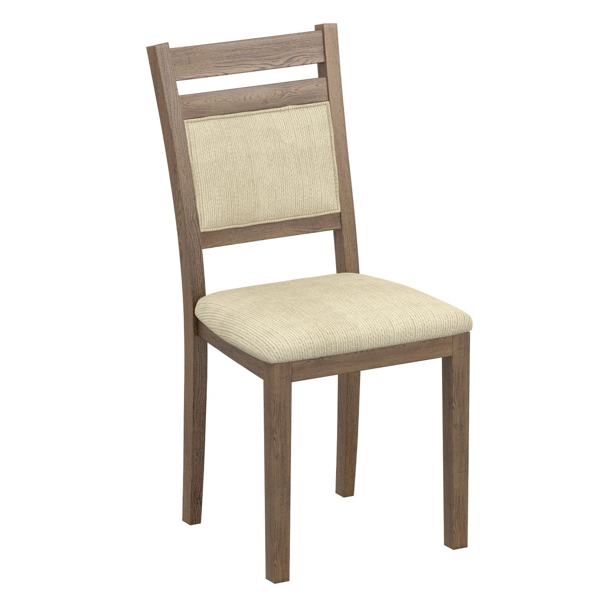Wood Round 5-Piece Dining Set, Walnut Table and Walnut Chairs