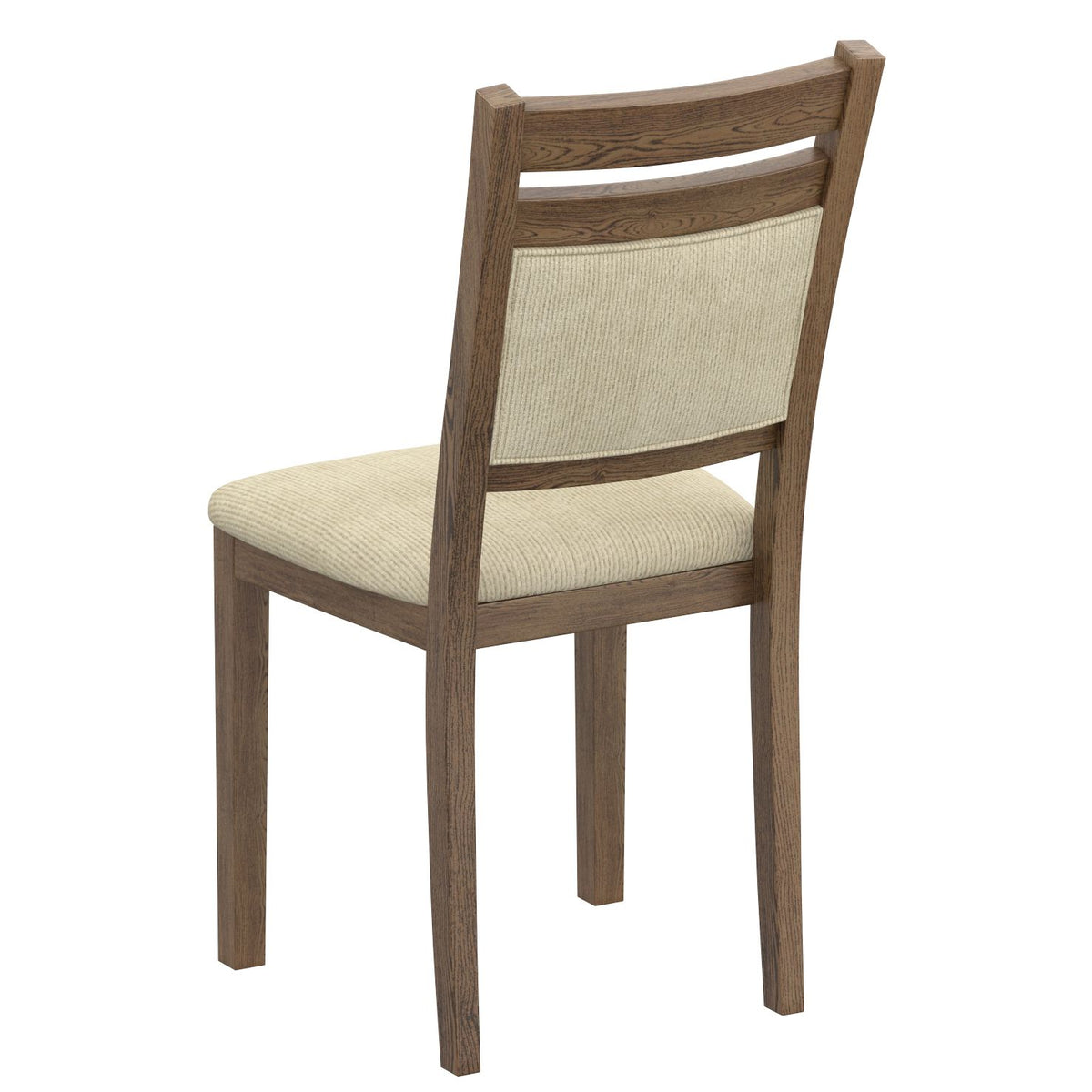 Wood Round 5-Piece Dining Set, Walnut Table and Walnut Chairs