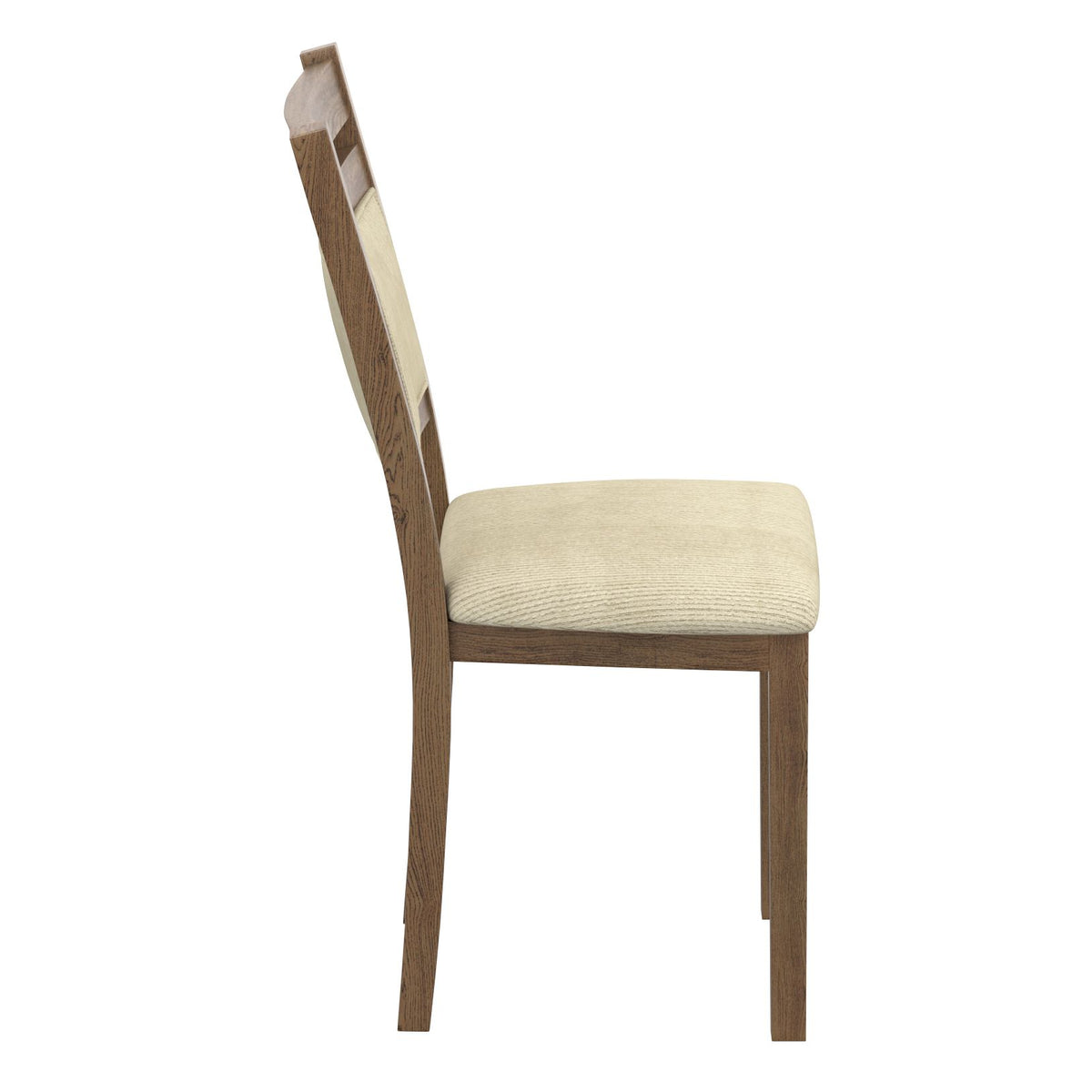Wood Round 5-Piece Dining Set, Walnut Table and Walnut Chairs