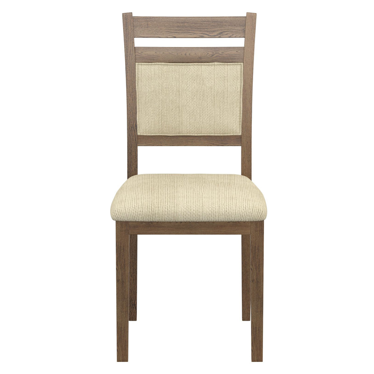Wood Round 5-Piece Dining Set, Walnut Table and Walnut Chairs