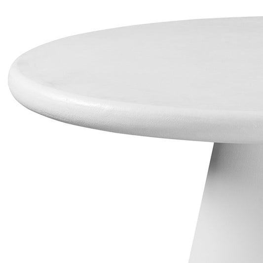 Concrete 5-Piece Dining Set, White Table and Charcoal Chairs