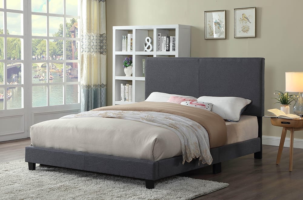 Titus T2110 Modern Platform Bed Adjustable Headboard