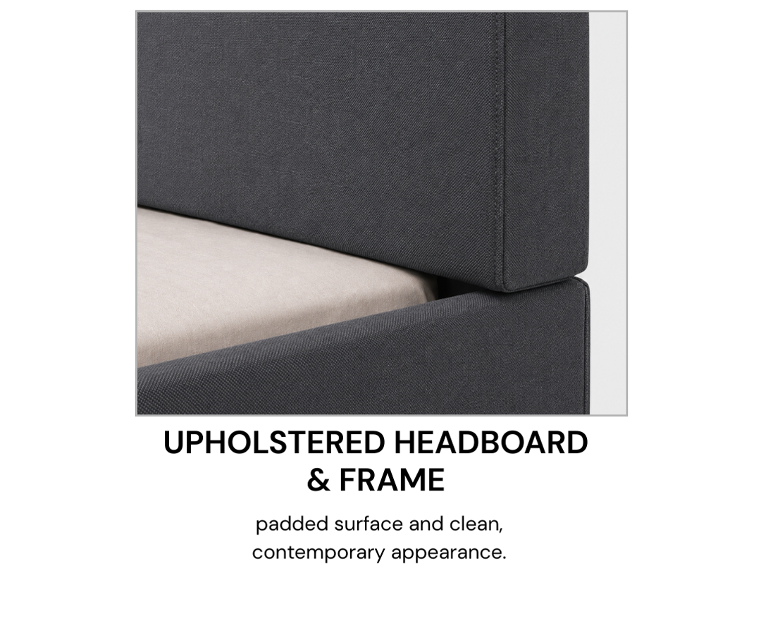 Titus T2110 Modern Platform Bed Adjustable Headboard