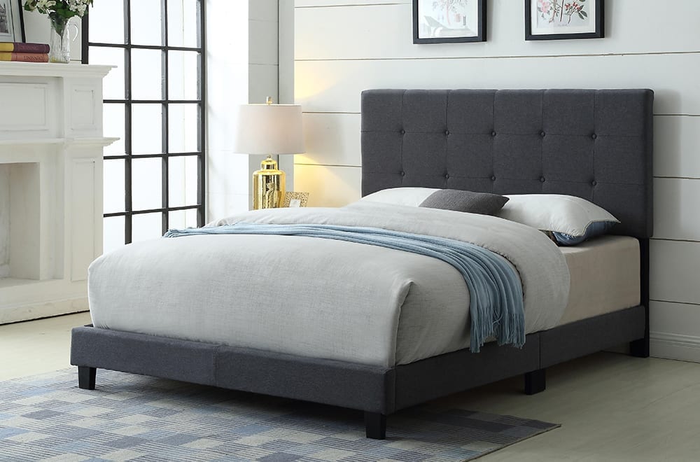 Titus T2113 Modern Button Tufted Bed Adjustable Headboard