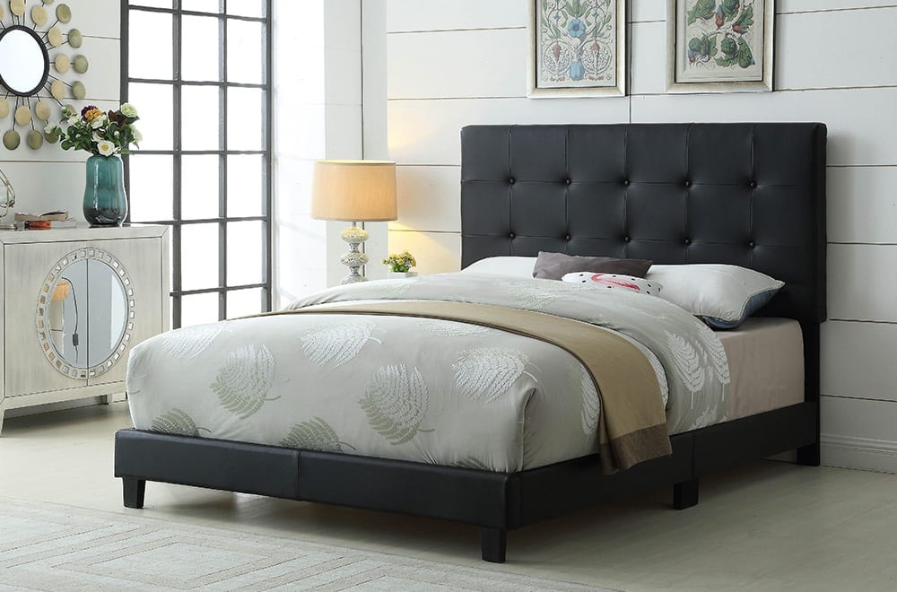 Titus T2113 Modern Button Tufted Bed Adjustable Headboard