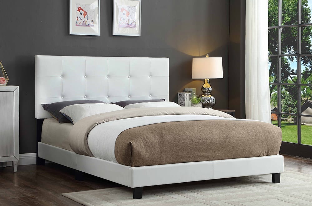 Titus T2113 Modern Button Tufted Bed Adjustable Headboard