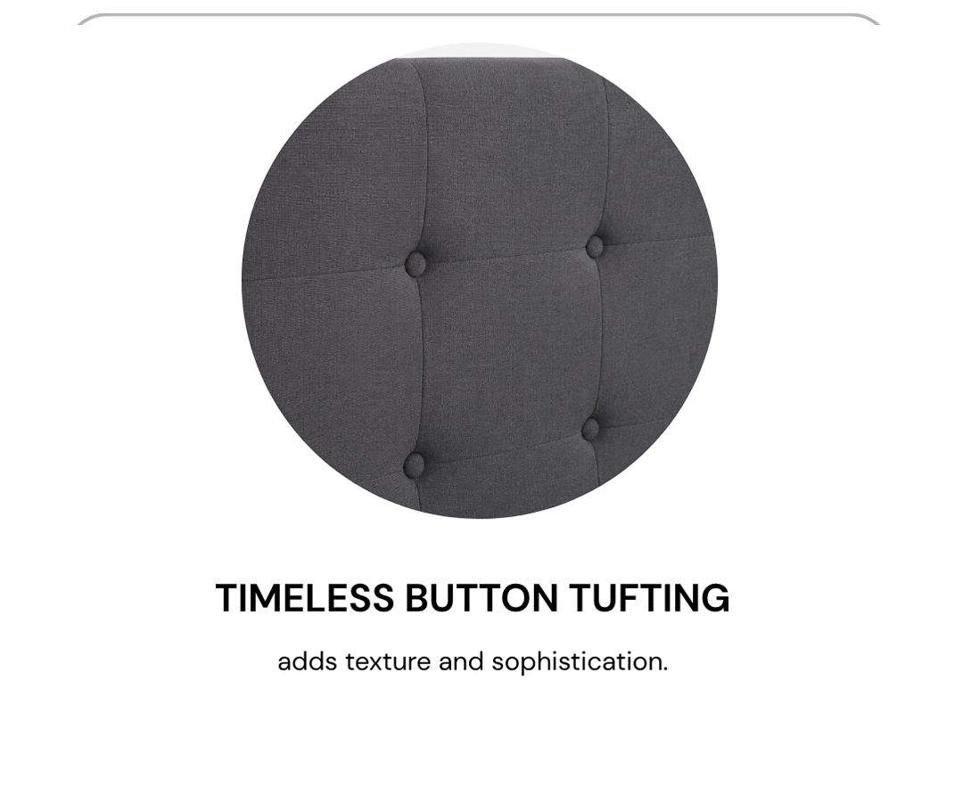 Titus T2113 Modern Button Tufted Bed Adjustable Headboard