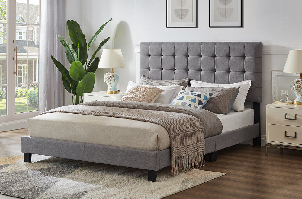 Titus T2114 Modern Tufted Bed Adjustable Headboard