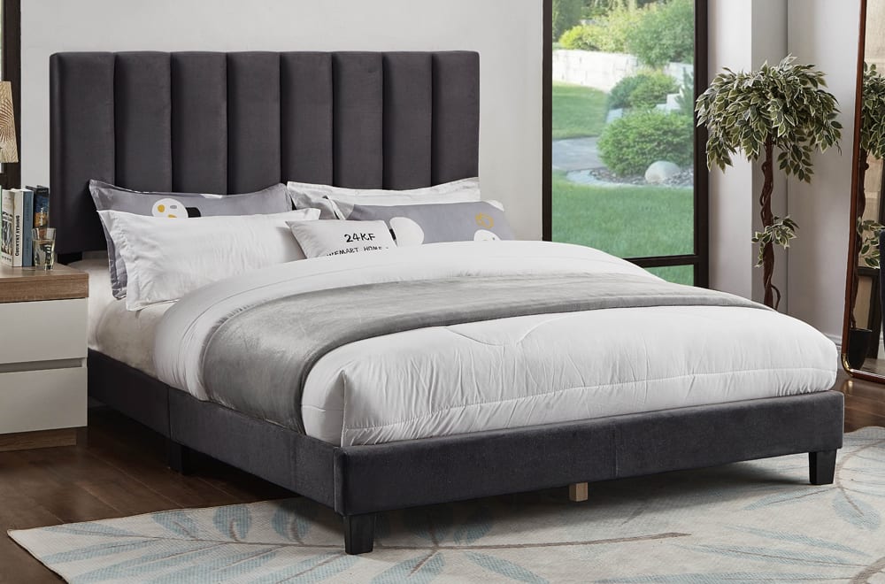 Titus T2118 Modern Velvet Bed Adjustable Headboard