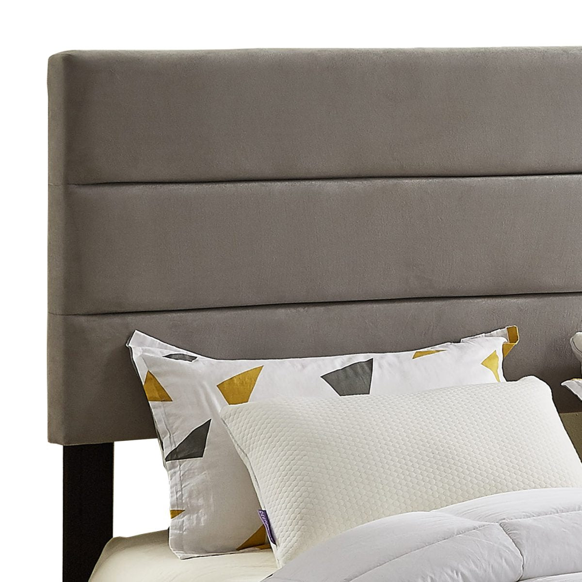 Titus T2119 Modern Velvet Bed Adjustable Headboard