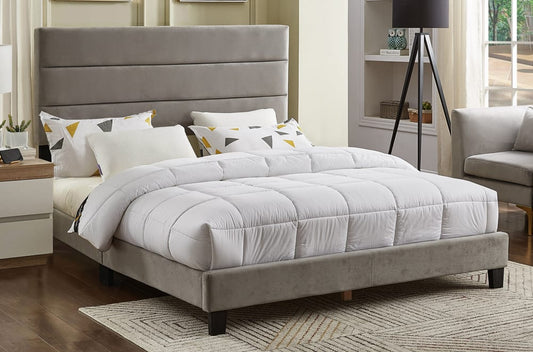 Titus T2119 Modern Velvet Bed Adjustable Headboard