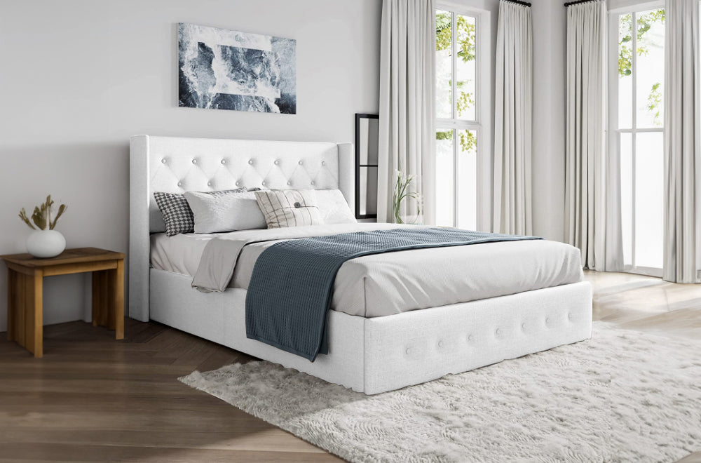 Titus T2162 Modern Tufted Storage Platform Bed Frame