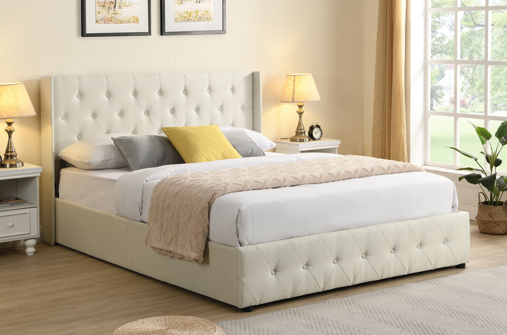 Titus T2162 Modern Tufted Storage Platform Bed Frame