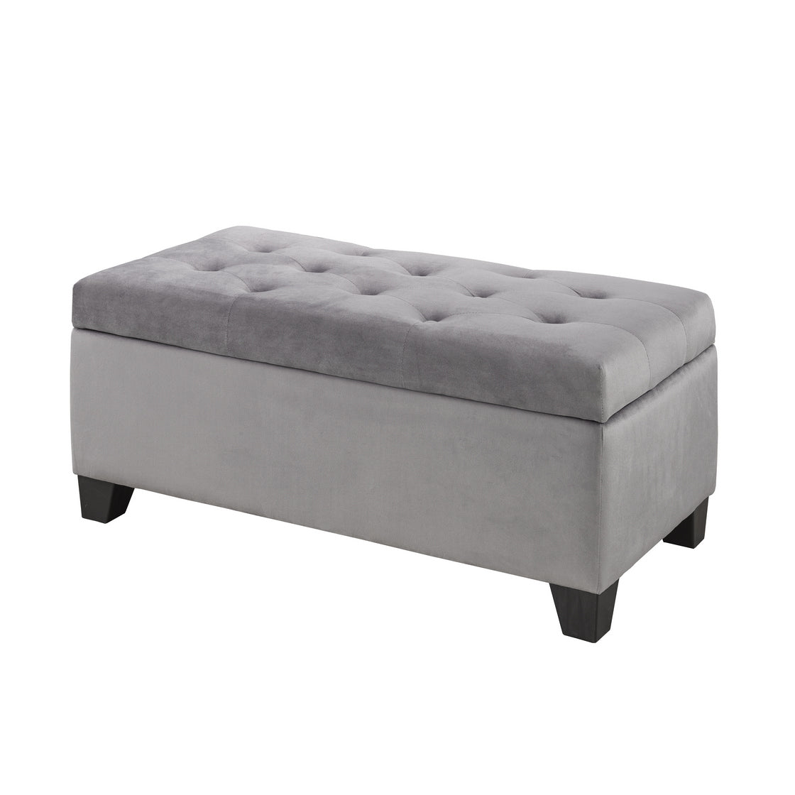 Tufted Storage Ottoman – Grey