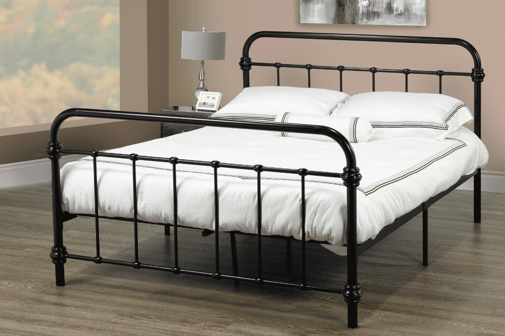 Titus T2335 Modern Vintage Metal Platform Bed Frame