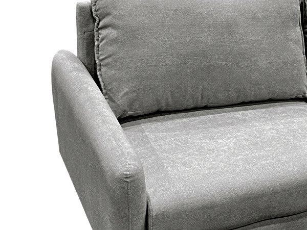 Ellison Modern 3-Seater Dark Grey Sofa | Durable Polyester Fabric & Splayed Legs