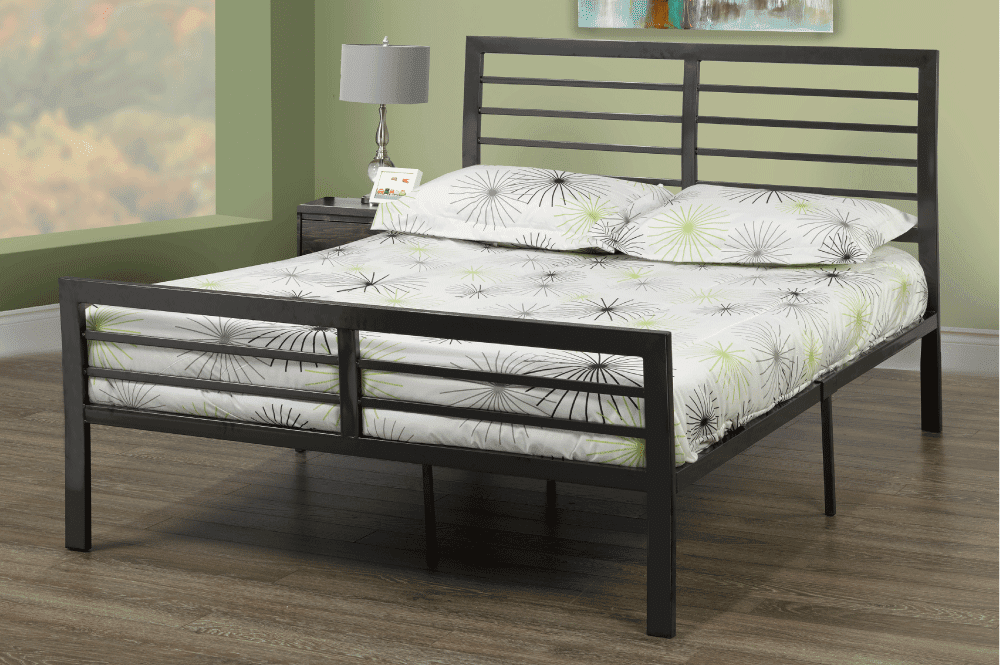 Titus T2336 Modern Slatted Metal Platform Bed Frame