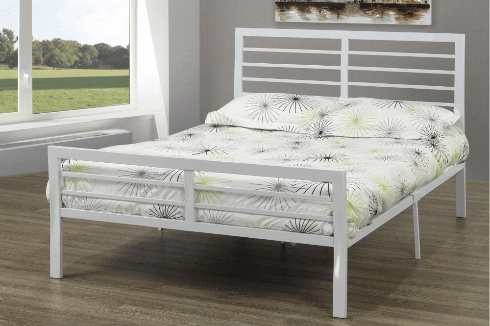 Titus T2336 Modern Slatted Metal Platform Bed Frame