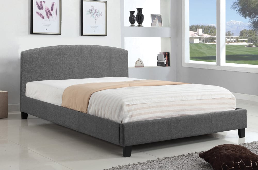 Titus T2355 Modern Upholstered Linen Platform Bed Frame
