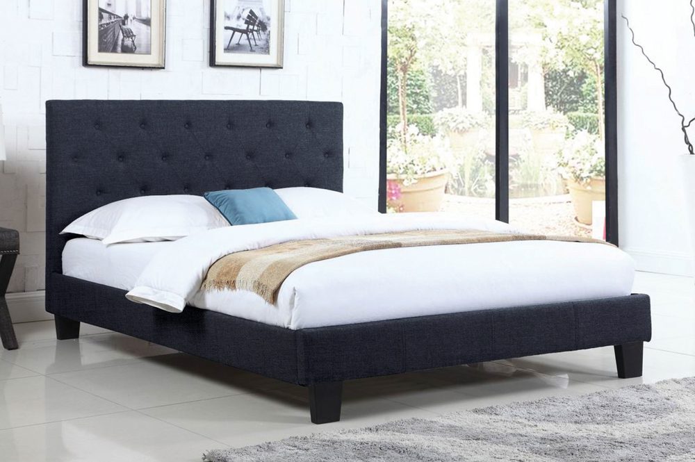 Titus T2366 Modern Button Tufted Platform Bed Frame