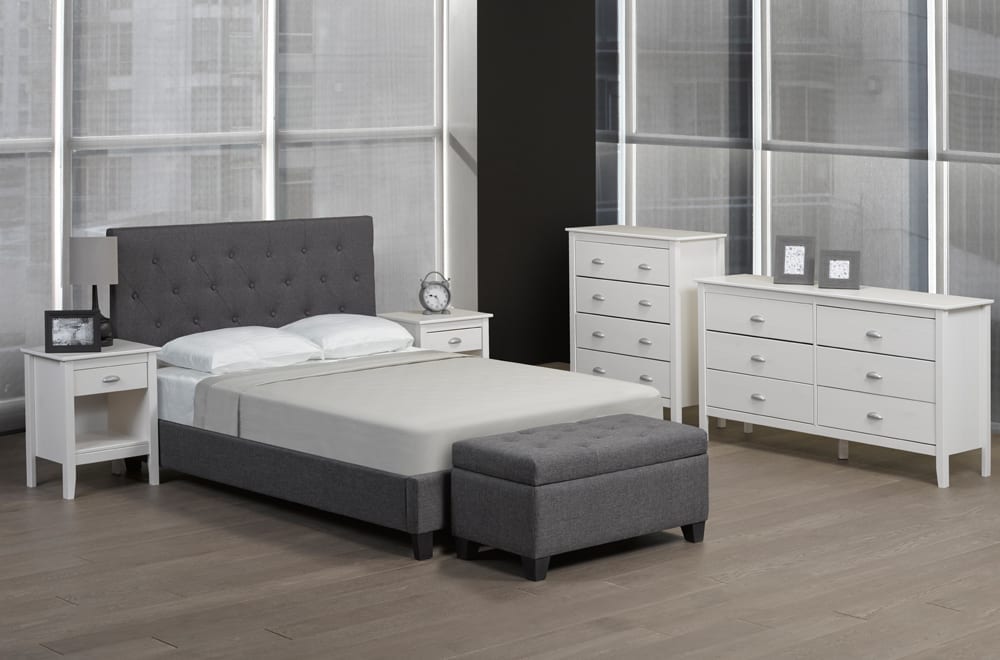Titus T2366 Modern Button Tufted Platform Bed Frame