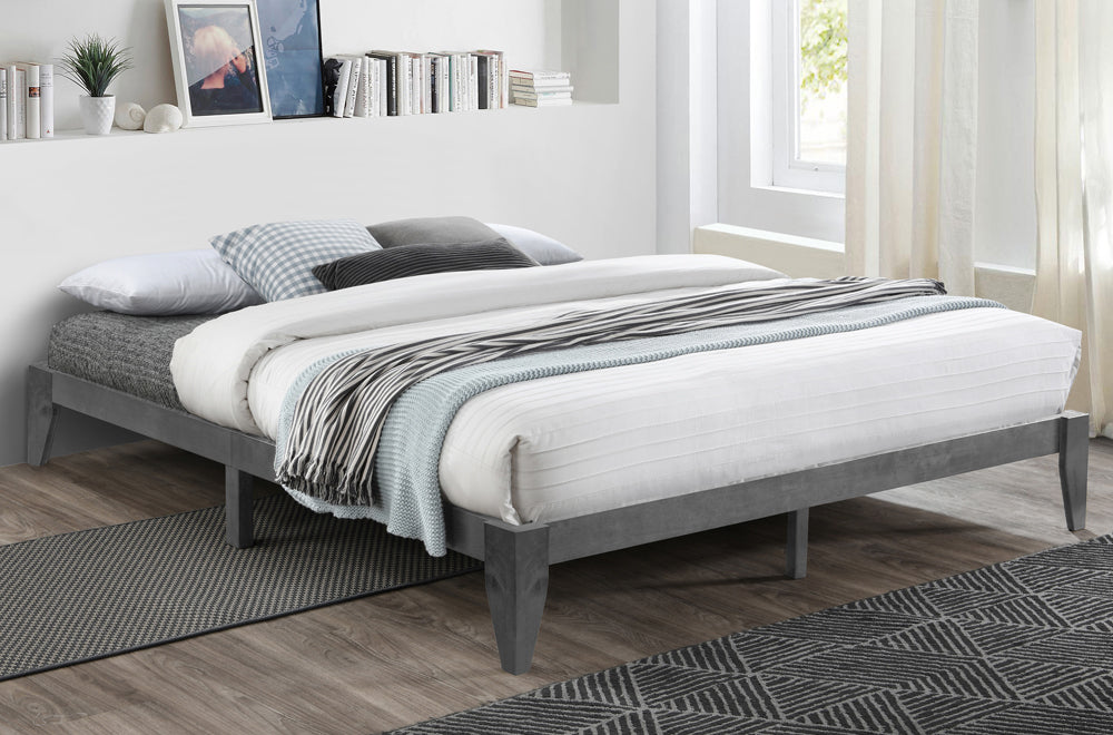 Low-Profile Wood Platform Bed