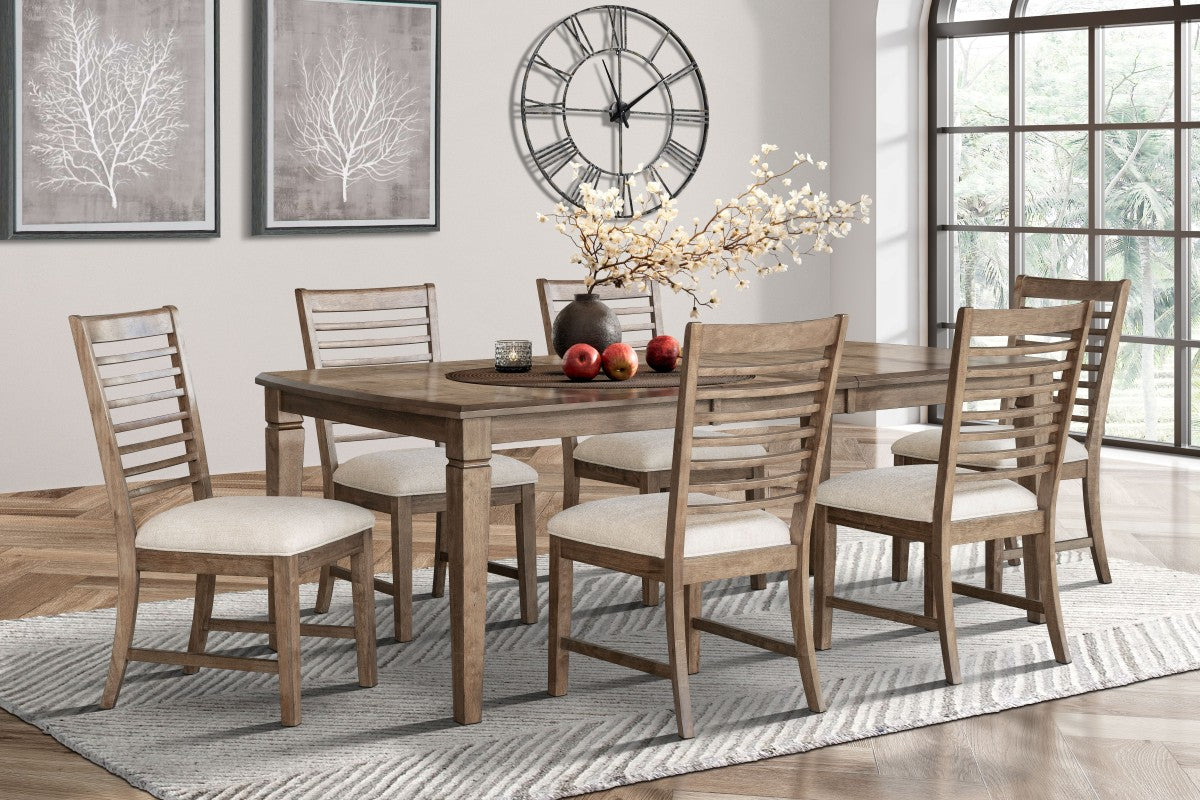 Extendable 7-Piece Dining Set – Walnut