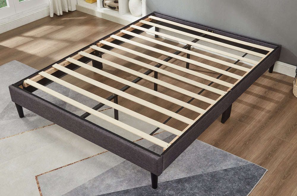 Titus T2430 Modern Linen Platform Bed Frame
